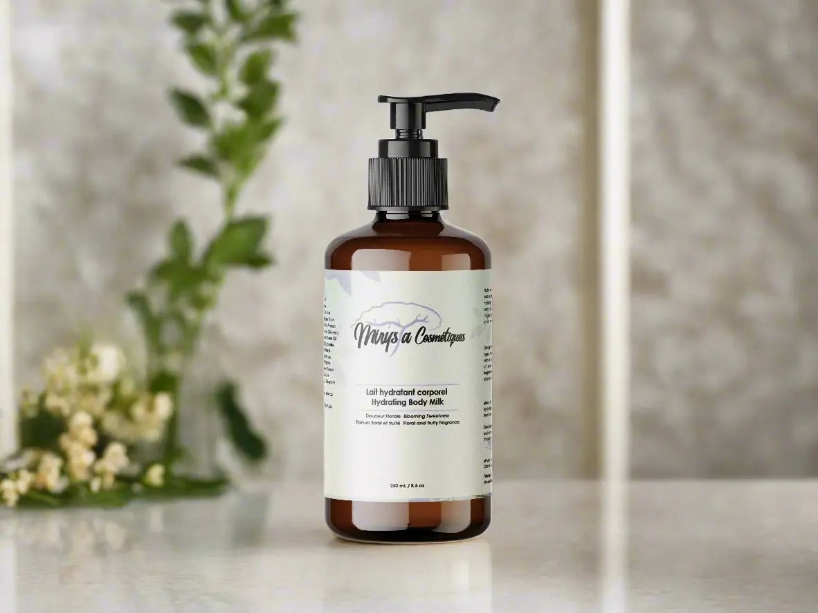 Blooming Sweetness natural body milk pump bottle with delicate floral fragrance